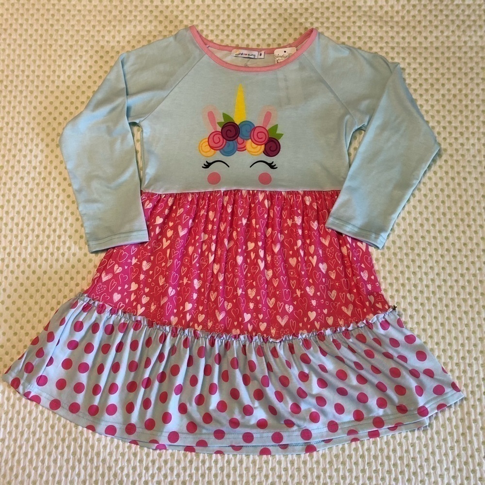 SUNSHINE SWING - GIRLS UNICORN PAJAMA DRESS SIZE 8